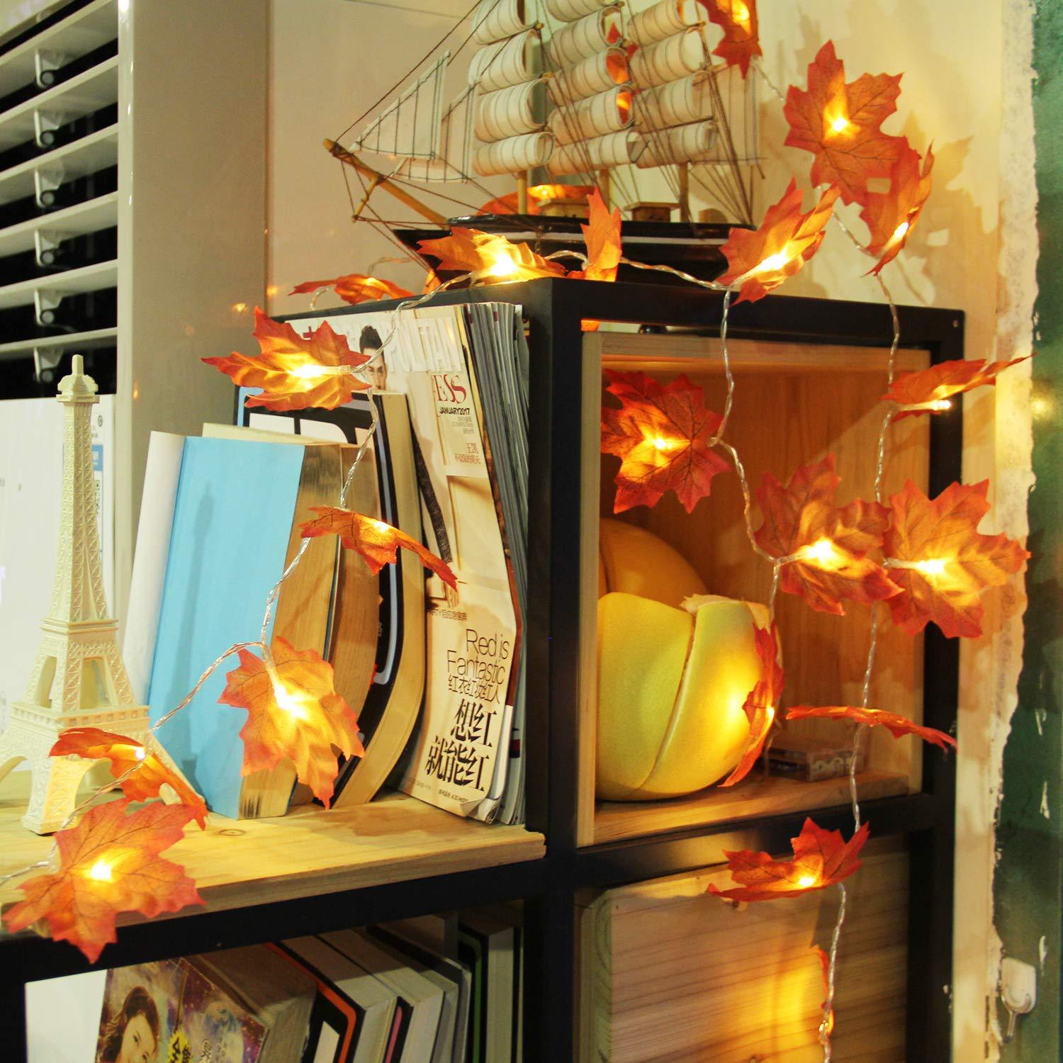 Mapelite Halloween Maple Leaf LED Light String