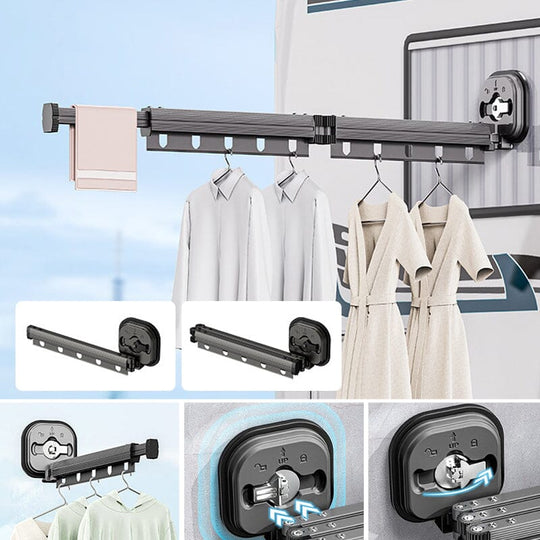 Securack Suction Cup Clothes Hanger Rack