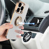 Luxury iPhone 14 Case Flexible Electroplated Cover Ring Holder