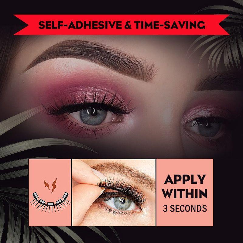 Effortless Glam | Reusable Self-Adhesive Eyelashes for Instant Volume & Drama