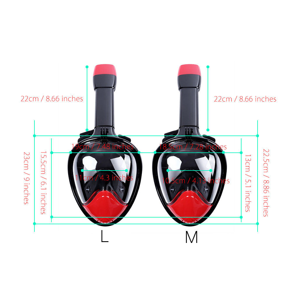 Full Face Diving Mask Snorkel Swimming Set.