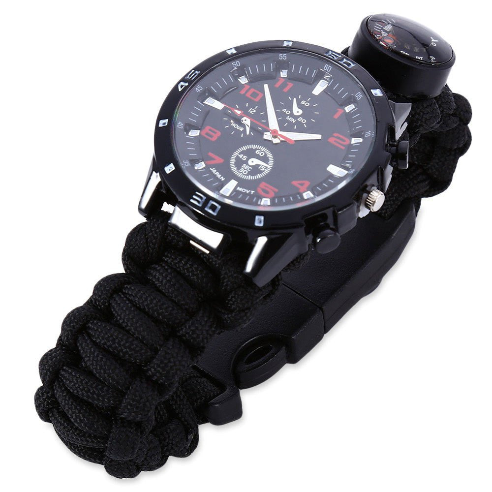Multifunction Survival Paracord Bracelet Watch