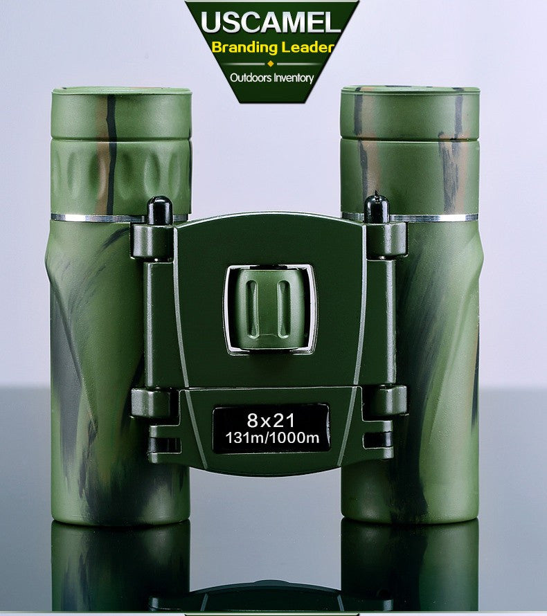 USCAMEL 8x21 Compact Zoom Folding Binoculars Long Range