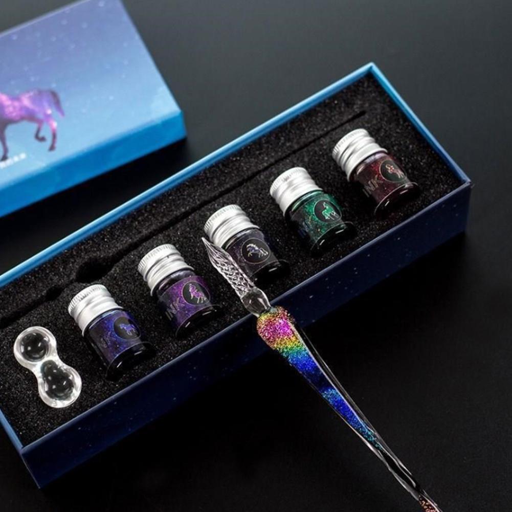 Picasso™ - Handcrafted crystal calligraphy pen and color set for magnificent artistry [last day discount]