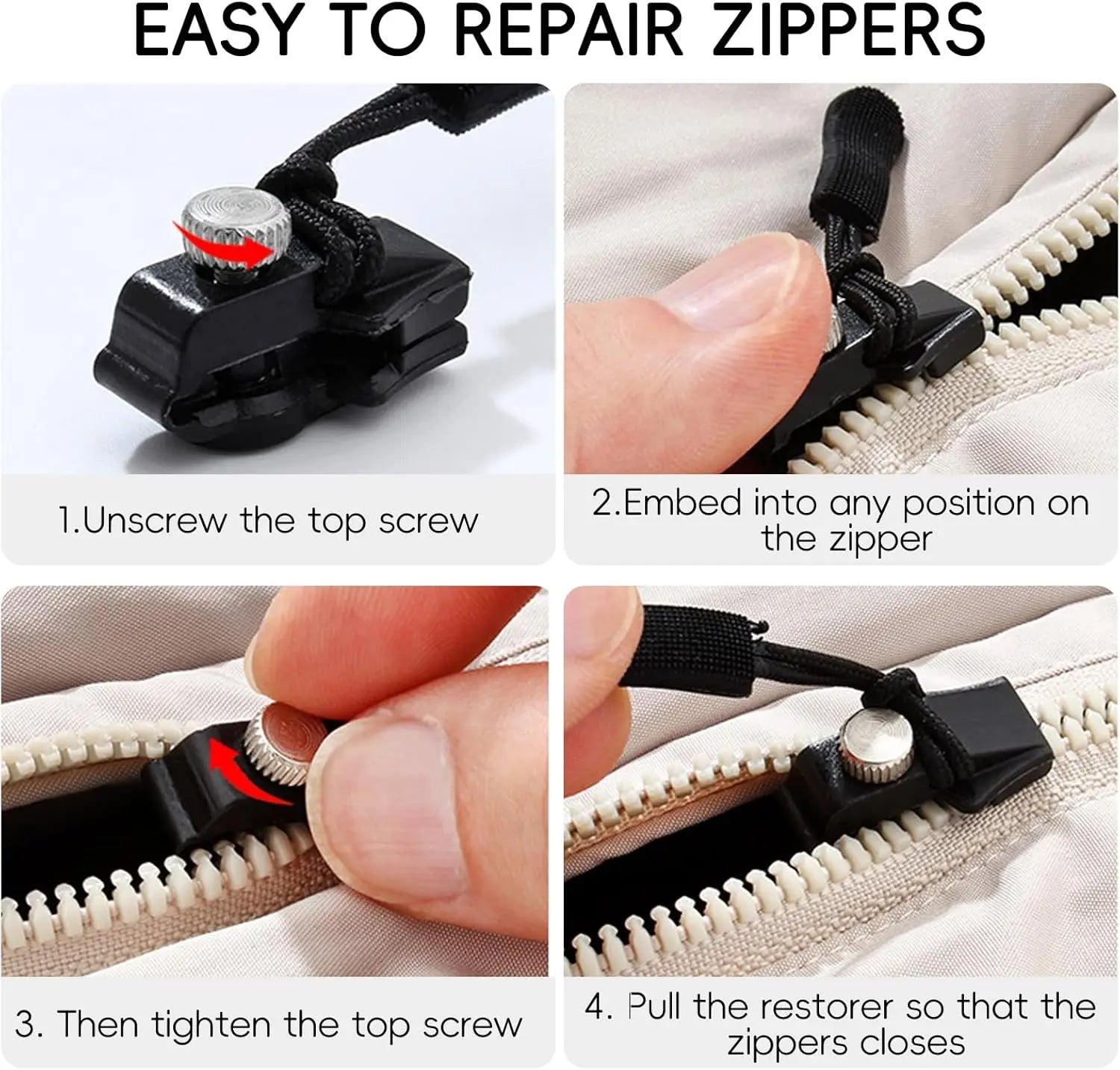| Zipbuild 20pcs Universal Zipper Repair Kit