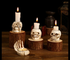 | Skullight 3pc Halloween Skull Candle Holder Set
