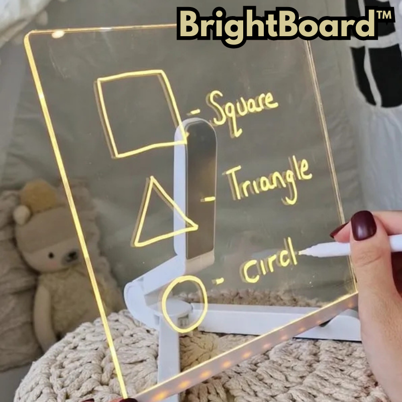 BrightBoard™ - LED-Notiztafel mit Farbstiften