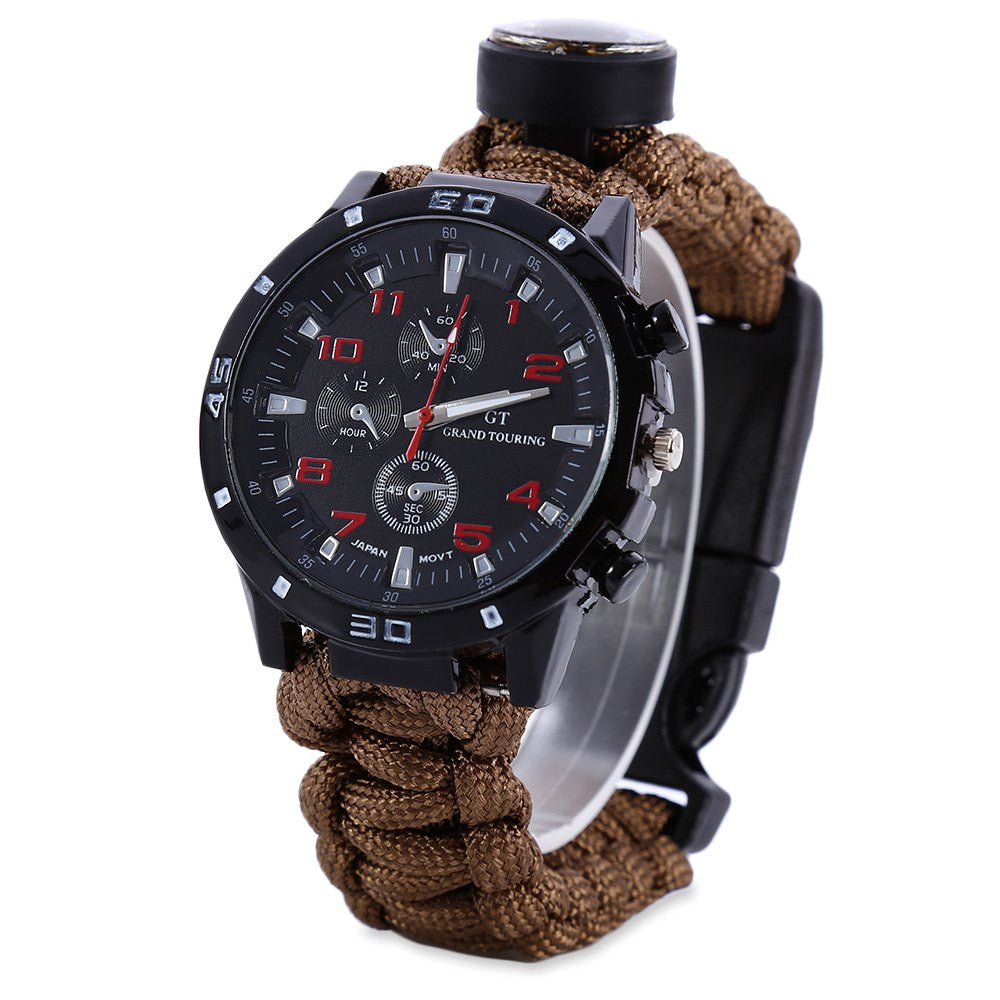 Multifunction Survival Paracord Bracelet Watch