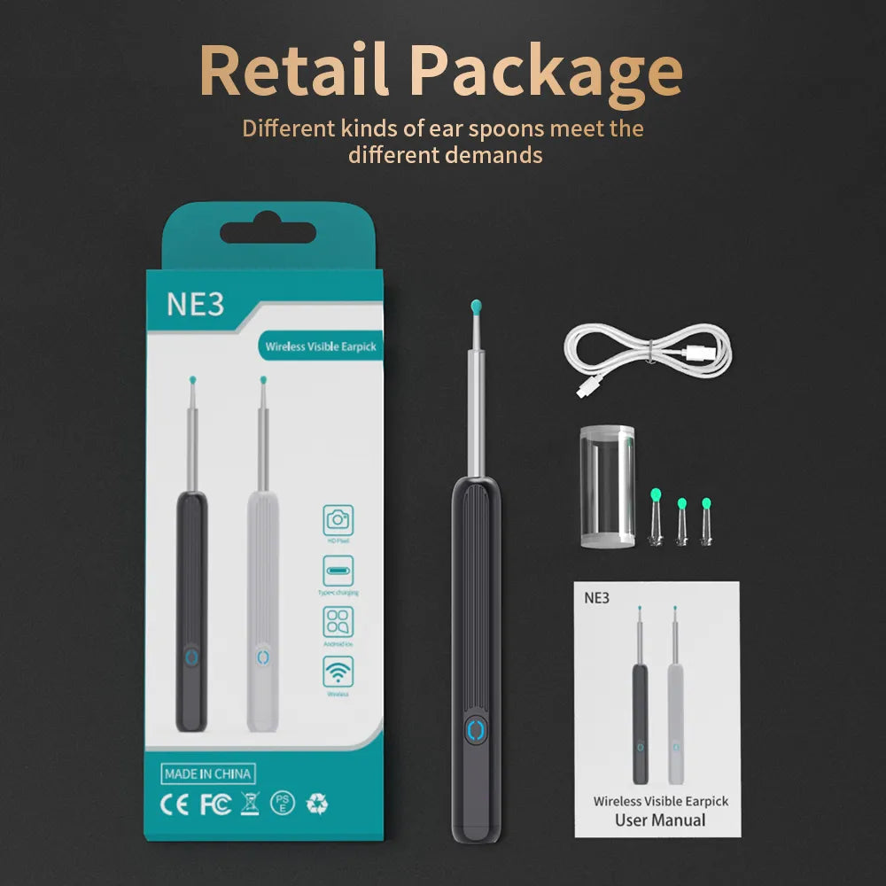 CleanEars™ - 360° wireless smart ear cleaner with camera for effortless ear cleaning