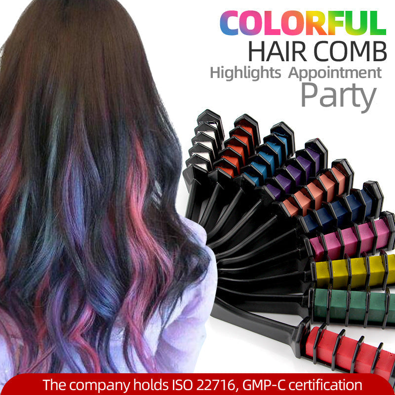 Kolocomb Temporary Hair Coloring Chalk Comb | Set of 10 Colors