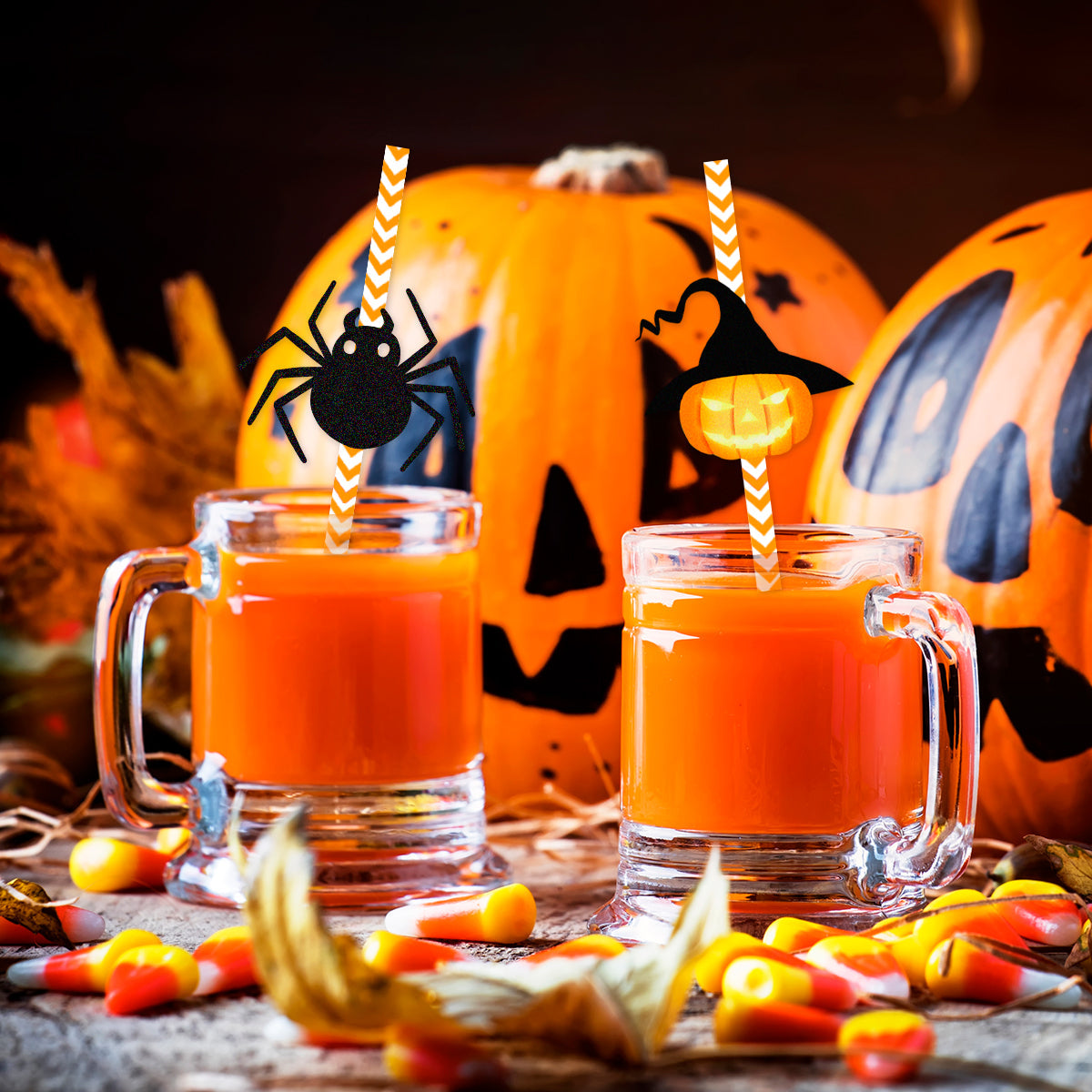 Sipcreep 24pc Halloween Horror Paper Straws