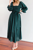 Meridith Women's Spring Dress with Tie Rope Belt