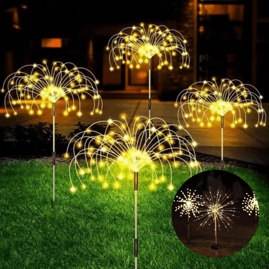 Waterproof Solar Fireworks Lamp | 1+1 Free 【Last Day Discount】