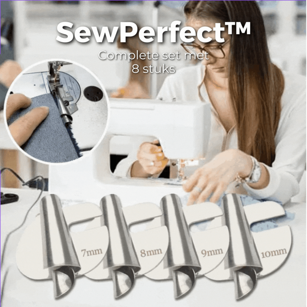 SewPerfect™ | Spiral sewing tube hem foot - set of 8 pieces