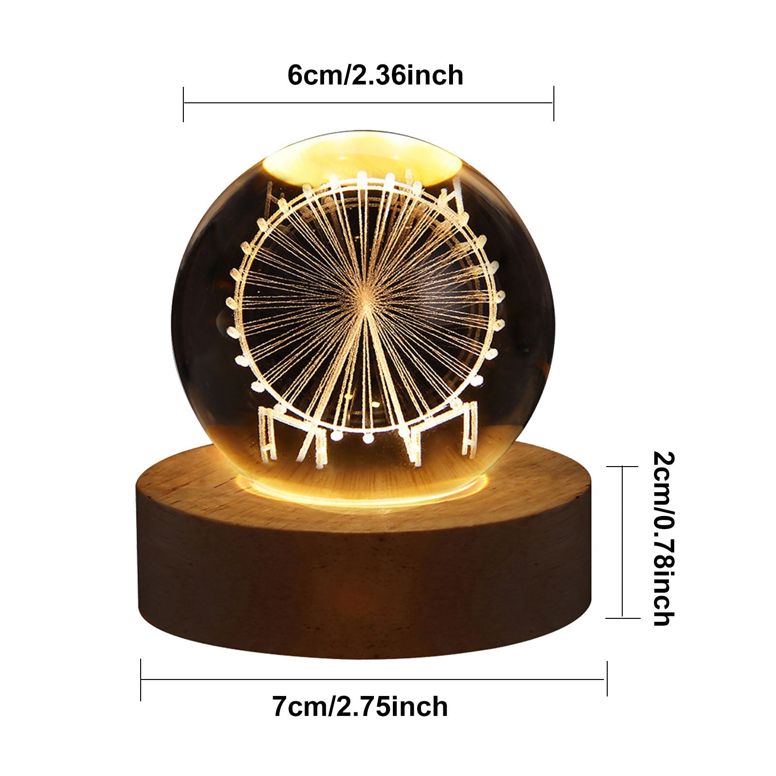 | Crysnight Mini Crystal Ball Night Light
