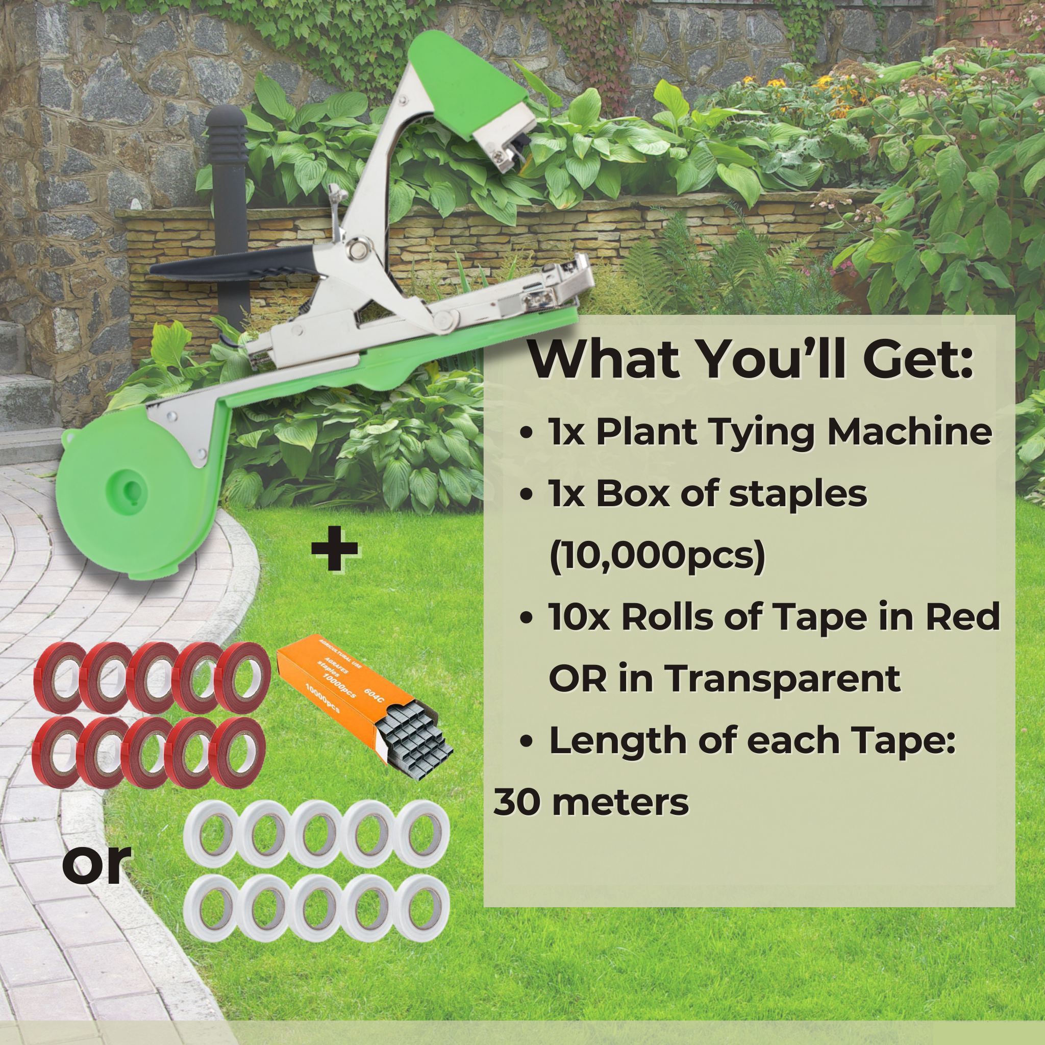 TieUp™ - Plant tying machine (incl. 10 rolls of adhesive tape)