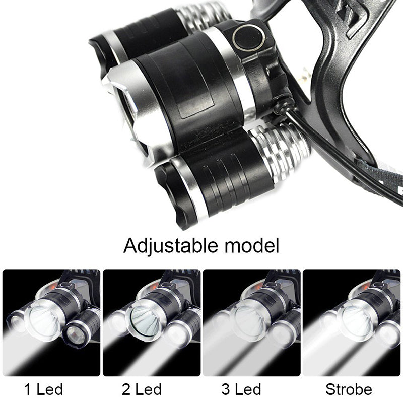 Headlight Head Lamp 13000 Lumens  LED 4 Modes