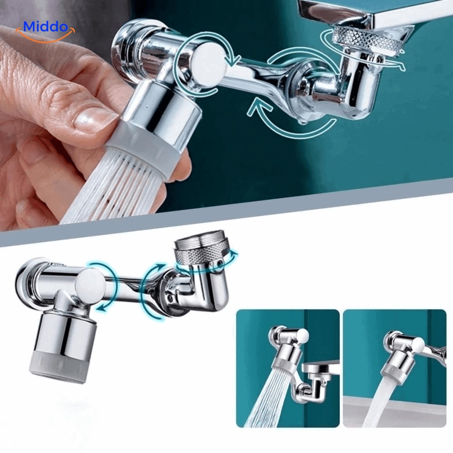 1+1 FREE | AquaTwist™ | 360° swivel tap with adjustable shower head [last day discount]