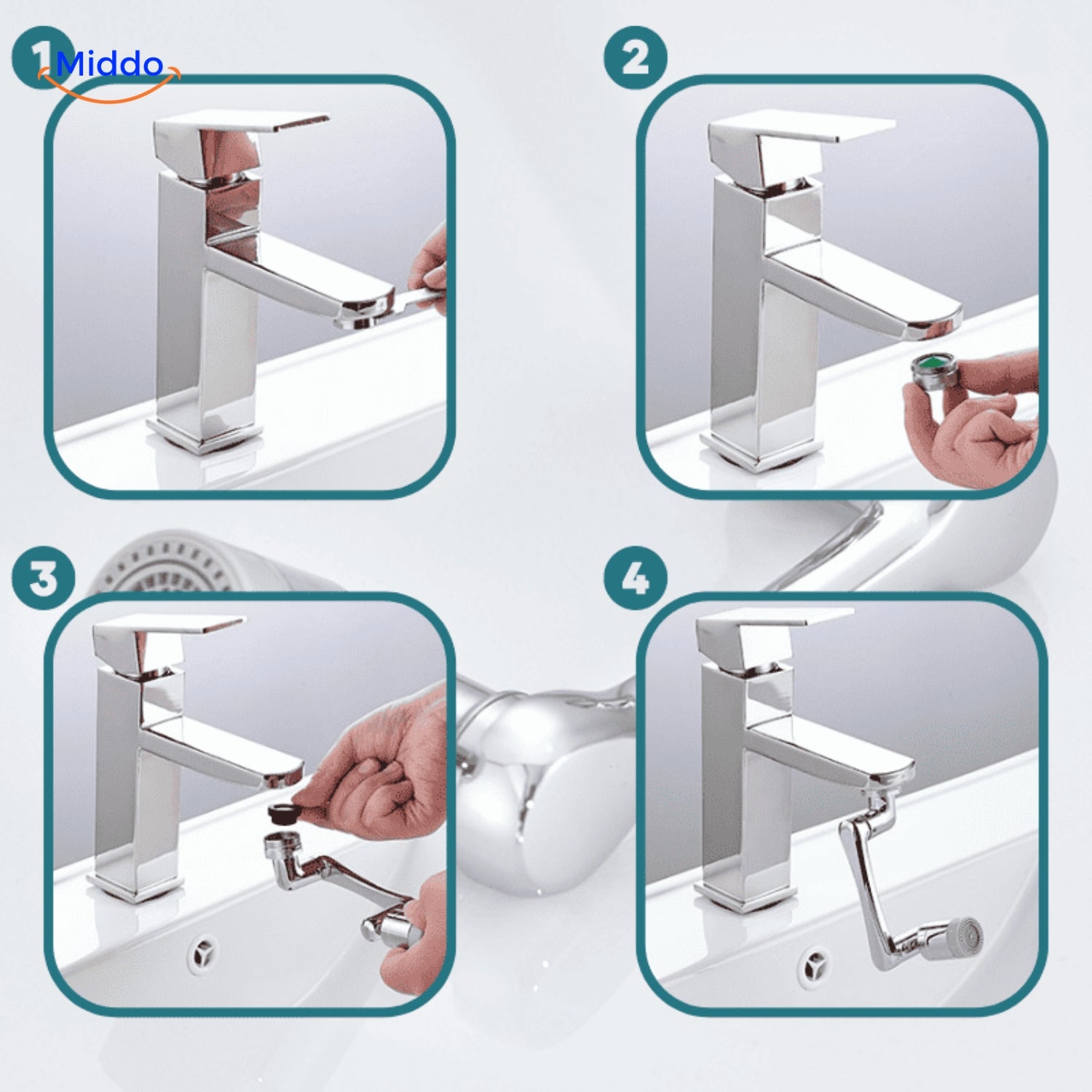 1+1 FREE | AquaTwist™ | 360° swivel tap with adjustable shower head [last day discount]