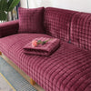 Plush anti-slip sofa cover