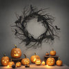 | Haunlit™ Halloween Wreath With Red LED Lights