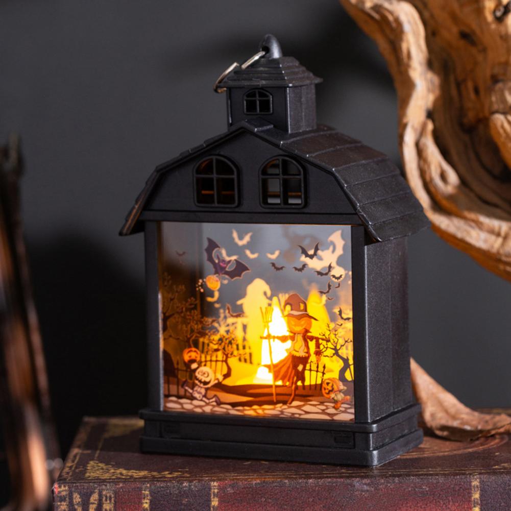 Illuminova Vintage Halloween Lantern with Flameless Candle - Set of 4