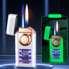 Doppelflammen-Feuerzeug™ Wiederaufladbar mit farbigen Lichtern