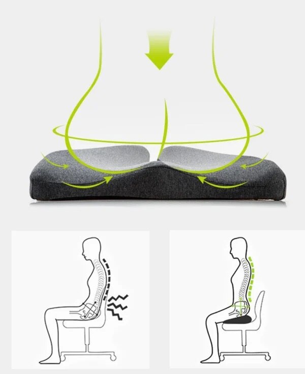 Premium hip support cushion - so you can sit for hours without pain!