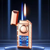 Doppelflammen-Feuerzeug™ Wiederaufladbar mit farbigen Lichtern