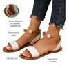 Fonio™ - Faux Pearl Metal Ankle Strap Slip On Sandals [Last Day Off]