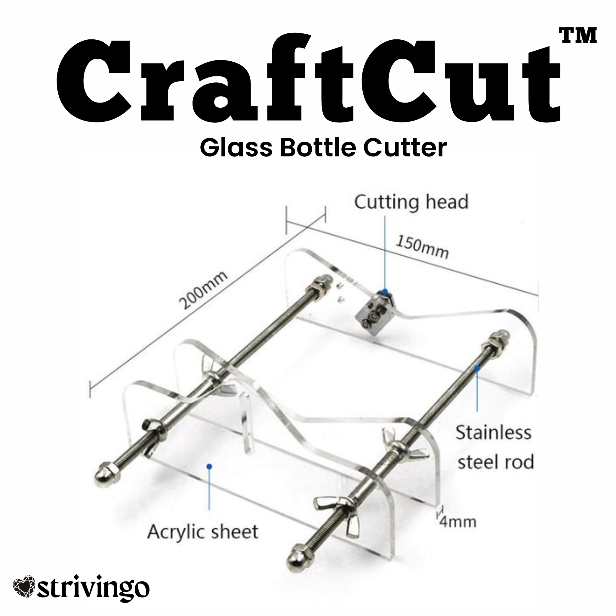 | CraftCut™ Glass Bottle Cutter