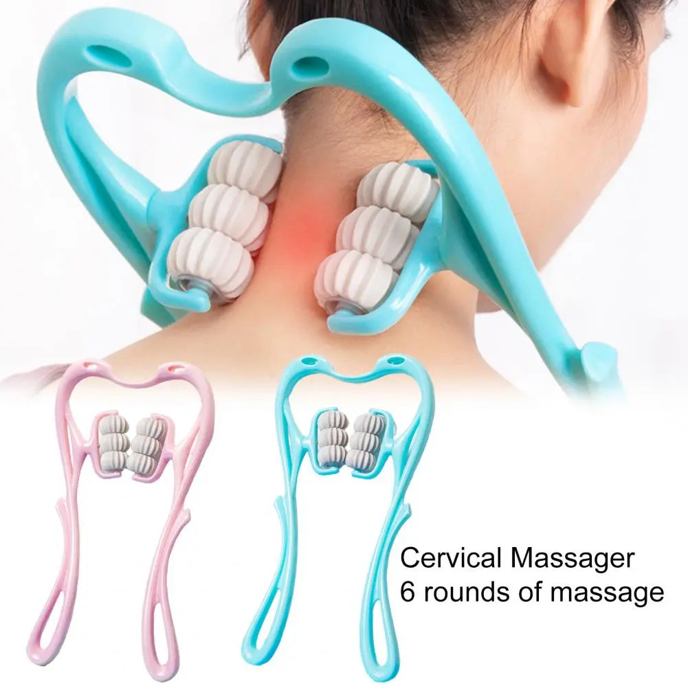 FlexiKnead™ - Hand-held neck massager with 360° rotating massage heads