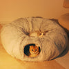 PlushParadise™ - 2-in-1 Round Cat Bed and Tunnel Toy