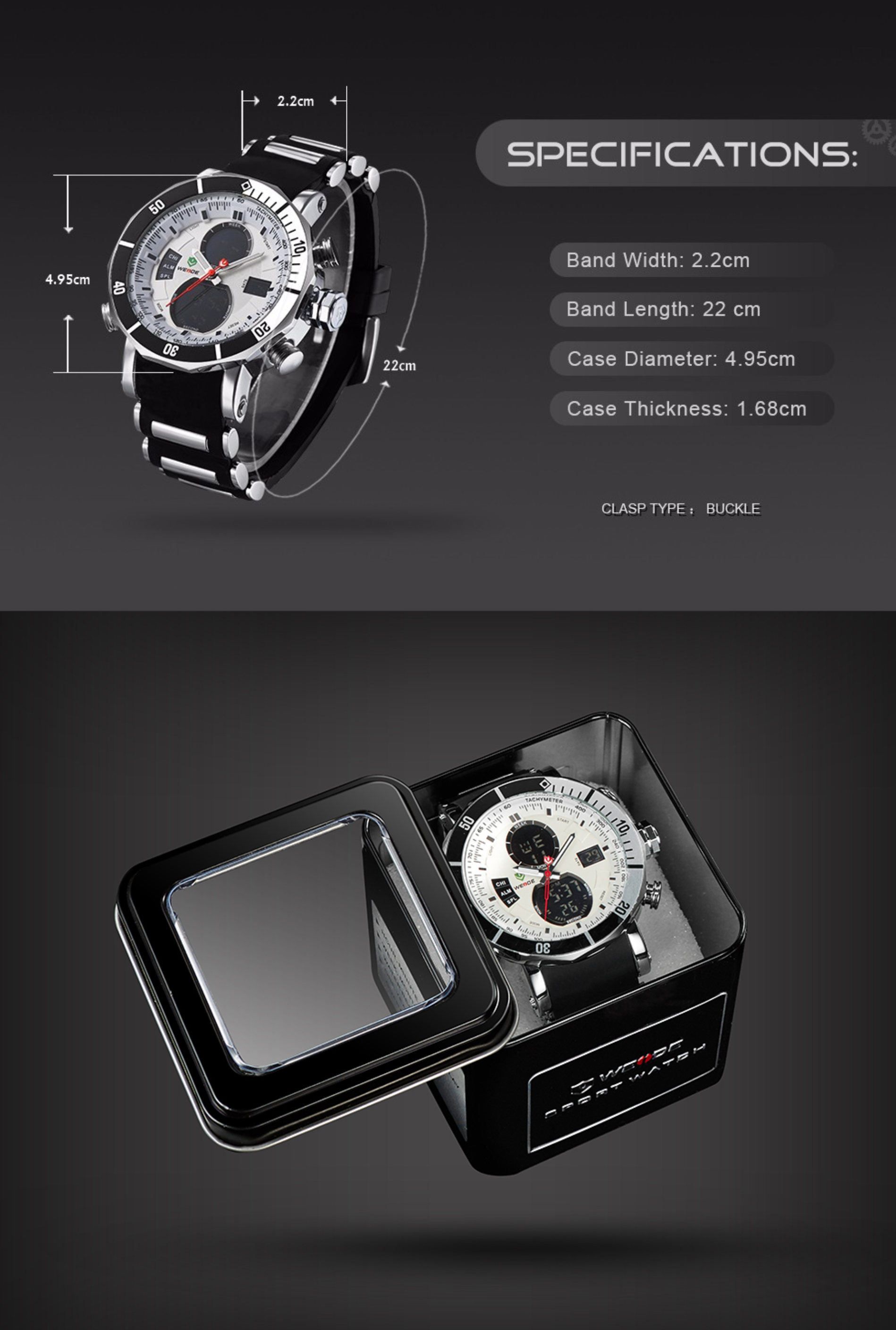 Men's WEIDE Digital LED Sports Watch.