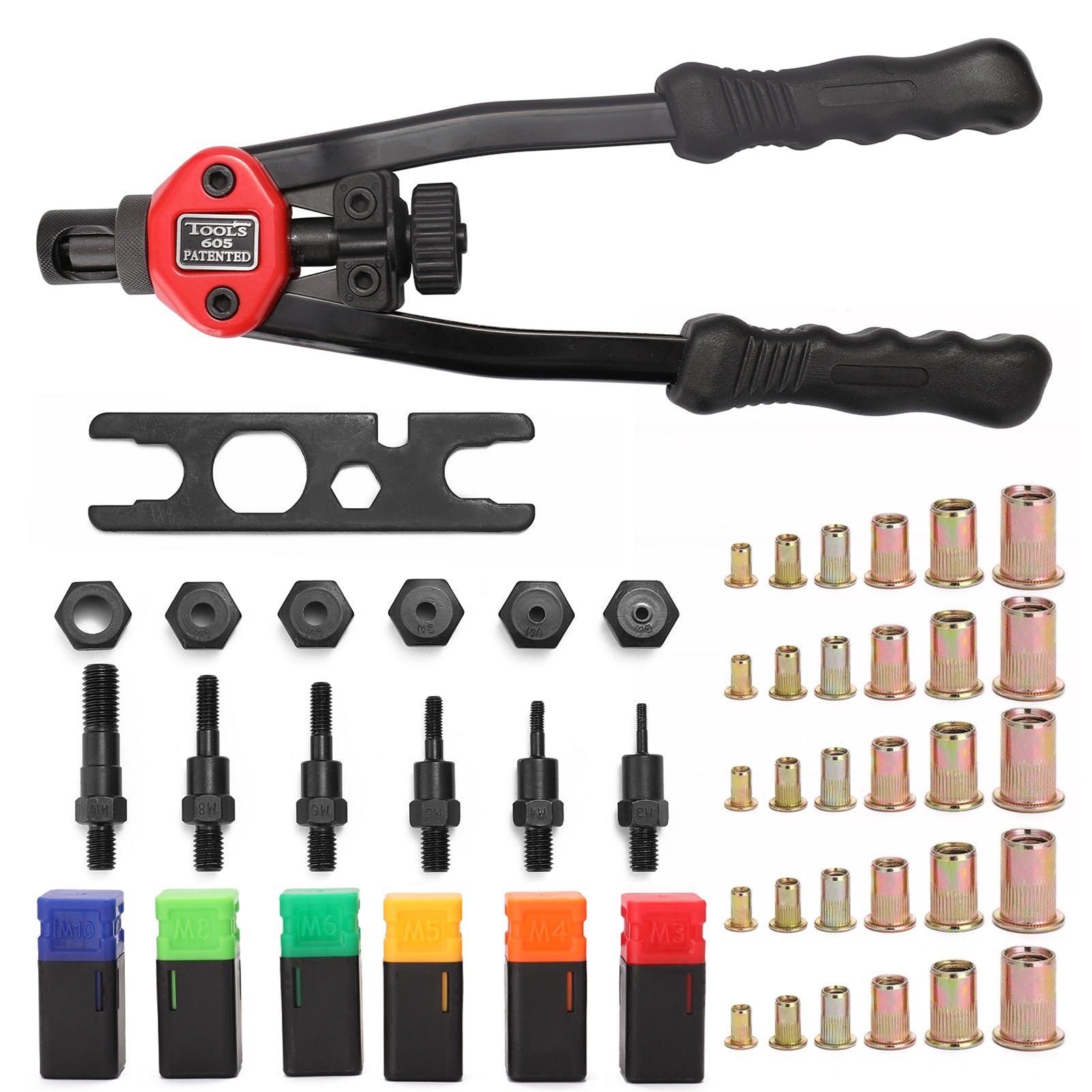 Riveting pliers™ with 60 rivet nuts M3 / M4 / M5 / M6 / M8 / M10 【Last day discount】