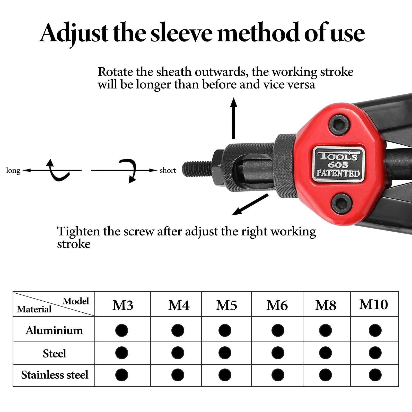Riveting pliers™ with 60 rivet nuts M3 / M4 / M5 / M6 / M8 / M10 【Last day discount】
