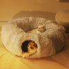 PlushParadise™ - 2-in-1 Round Cat Bed and Tunnel Toy