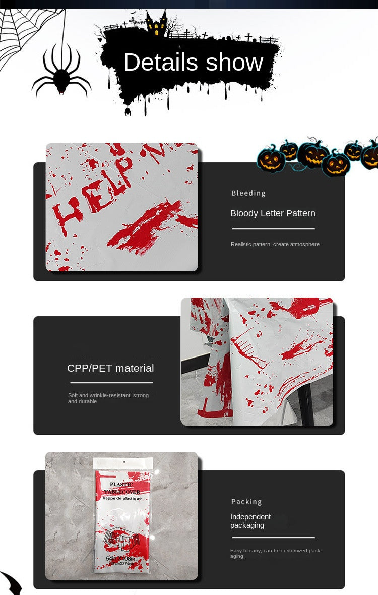 Tablefear Halloween Horror Party Tablecloth