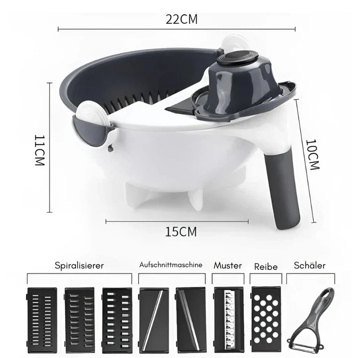 MultiSlider™ - 2-in-1 vegetable slicer and sieve [last day discount]