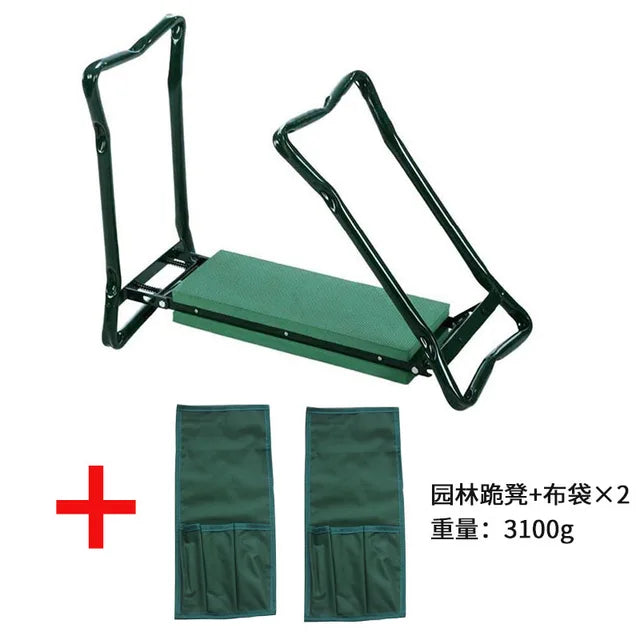 GardenBliss™ - the ultimate 2-in-1 kneeling bench with high comfort and tool pockets!