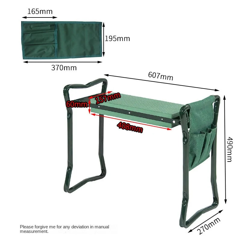 GardenBliss™ - the ultimate 2-in-1 kneeling bench with high comfort and tool pockets!
