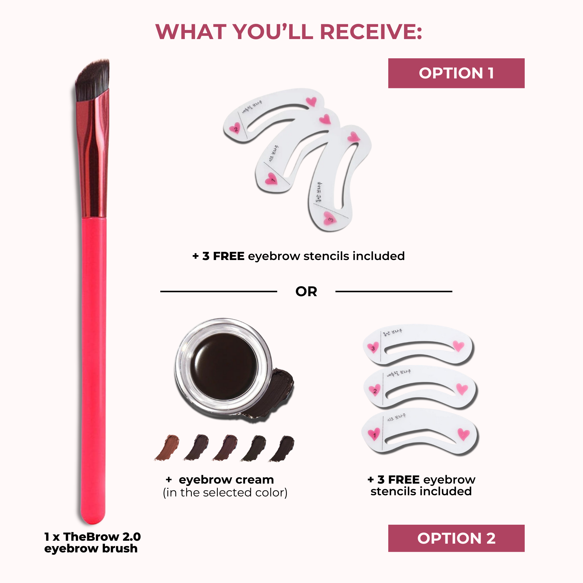 FOR THIS WEEK ONLY! TheBrow 2.0 Eyebrow Brush incl. FREE Stencils