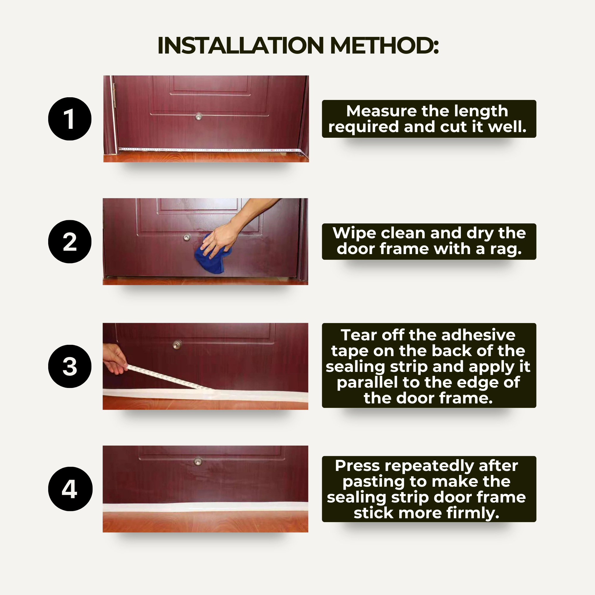 Derasle™ Door Seal Strip - 3 Meter Length Tape