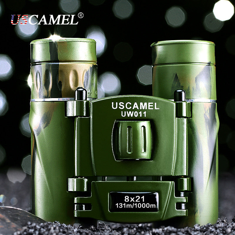 USCAMEL 8x21 Compact Zoom Folding Binoculars Long Range