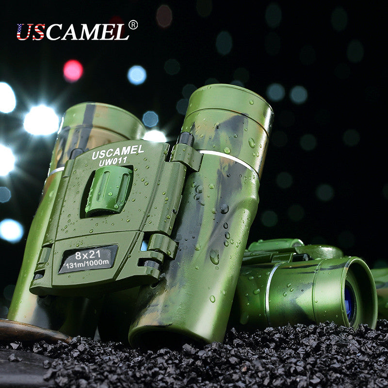 USCAMEL 8x21 Compact Zoom Folding Binoculars Long Range