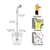 OutdoorShower™ - Portable camping shower set with USB charging station