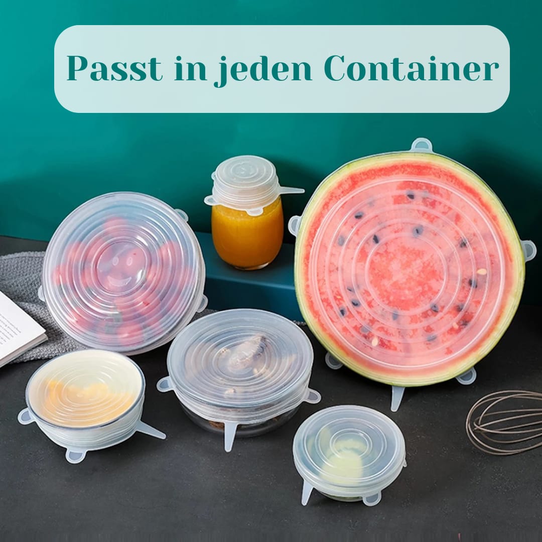 Leqer™ - Silicone expandable lids (6 pieces)