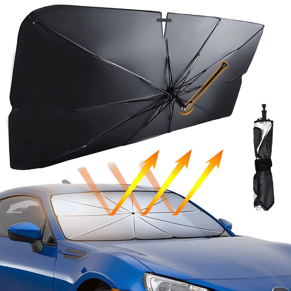 | Sunbrella Retractable Car Sunshade Umbrella