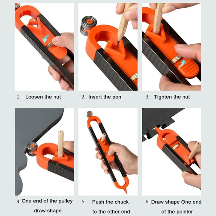 | Dimedge Multi-Functional Contour Profile Gauge with Lock