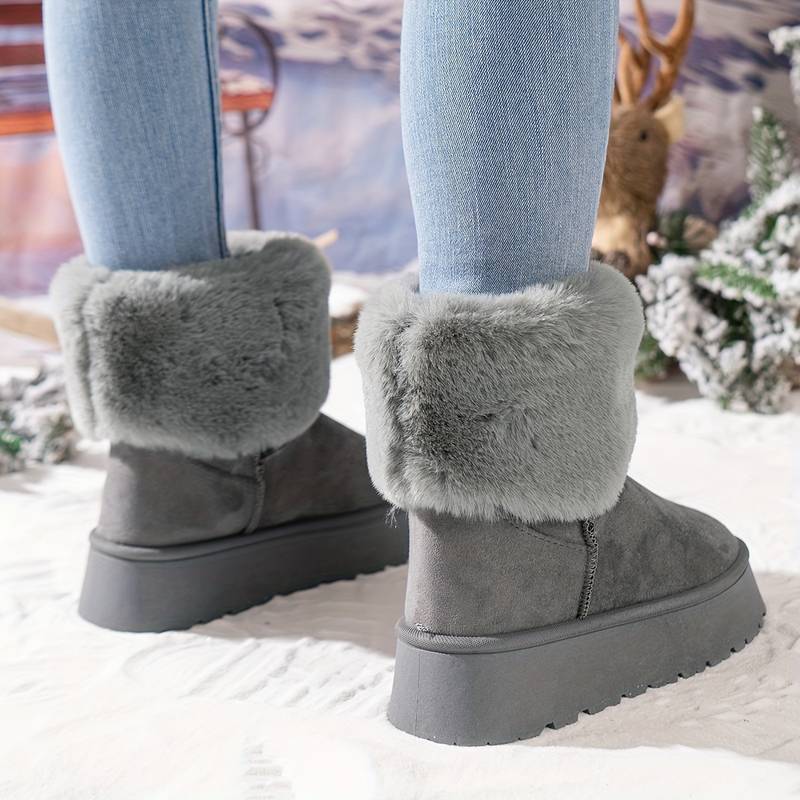 Pluschie - Plush snow ankle boots for ladies